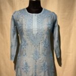 Chanderi Plazo Set - Powder Blue