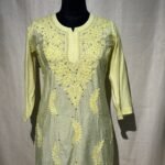 Chanderi Plazo Set - Lemon Yellow