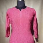 Muslin Full Jaal Kurti - Rose Pink