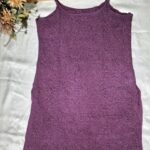 Viscose Sleeveless Short Kurta - Plum Purple