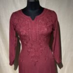 Modaal Plazo Set - Maroon