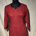 Modaal Plazo Set - Deep Maroon