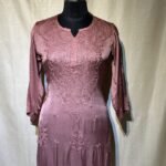 Modaal Satin Kurti - Dusty Rose
