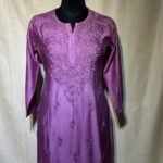 Chanderi Kurti - Magenta Purple